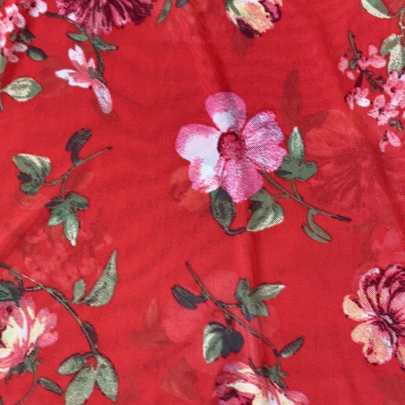 NWT sheer floral print bodysuit juniors size M - Picture 12 of 16